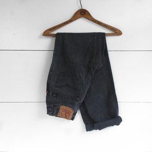 Black Denim Levis High Waisted Mom Jeans 25-26